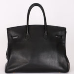 Hermès Birkin 35 Noir Clemence 2002 GHW