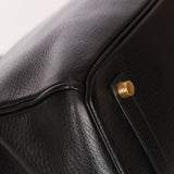 Hermès Birkin 35 Noir Clemence 2002 GHW