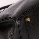 Hermès Birkin 35 Noir Clemence 2002 GHW