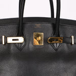Hermès Birkin 35 Noir Clemence 2002 GHW