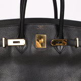 Hermès Birkin 35 Noir Clemence 2002 GHW