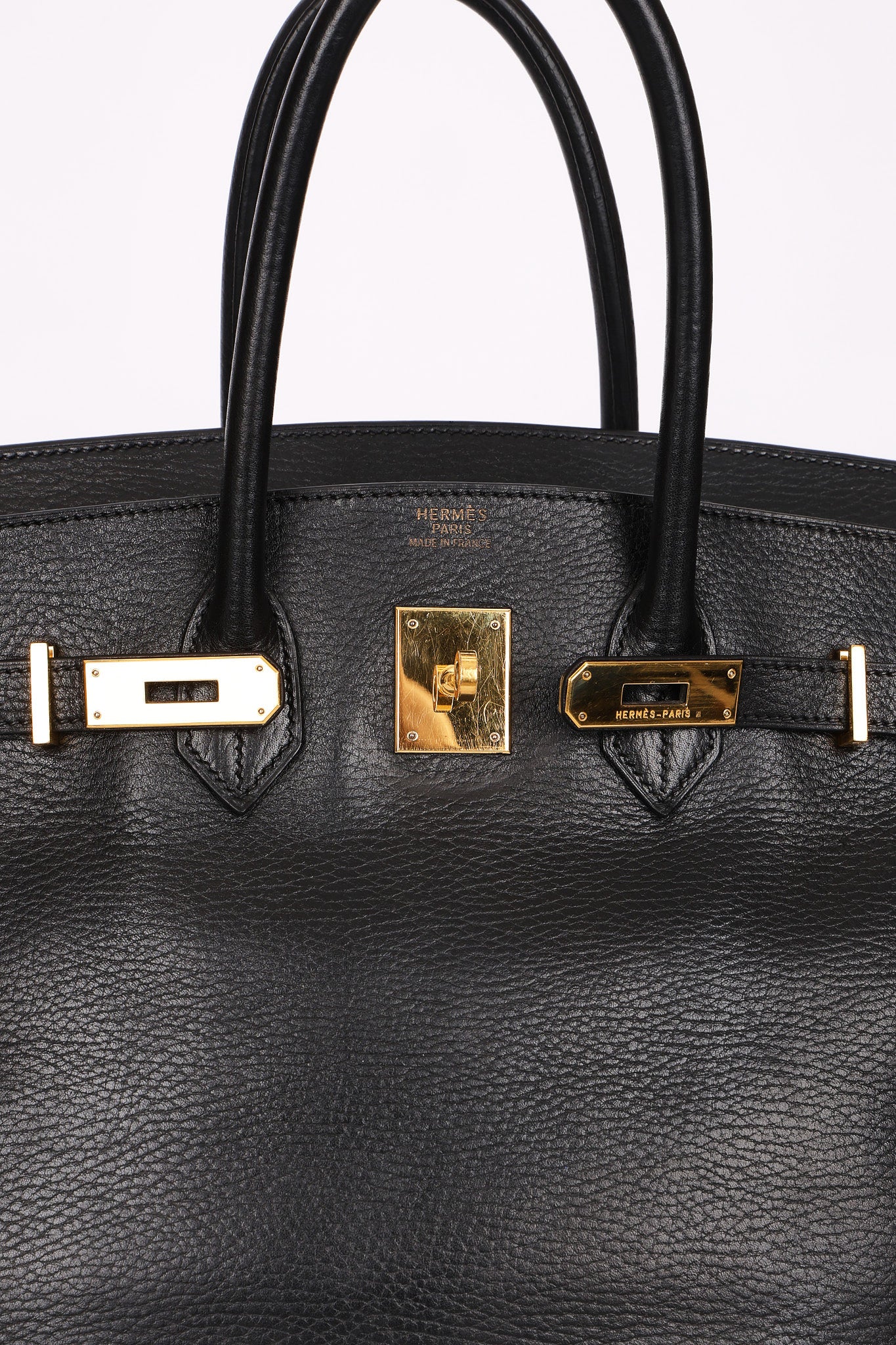 Hermès Birkin 35 Noir Clemence 2002 GHW