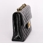 Chanel Jumbo Classic Single Flap Black Patent 1997 24K GP