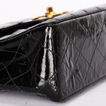 Chanel Jumbo Classic Single Flap Black Patent 1997 24K GP