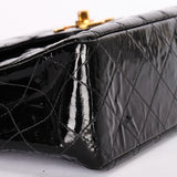 Chanel Jumbo Classic Single Flap Black Patent 1997 24K GP