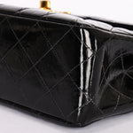 Chanel Jumbo Classic Single Flap Black Patent 1997 24K GP