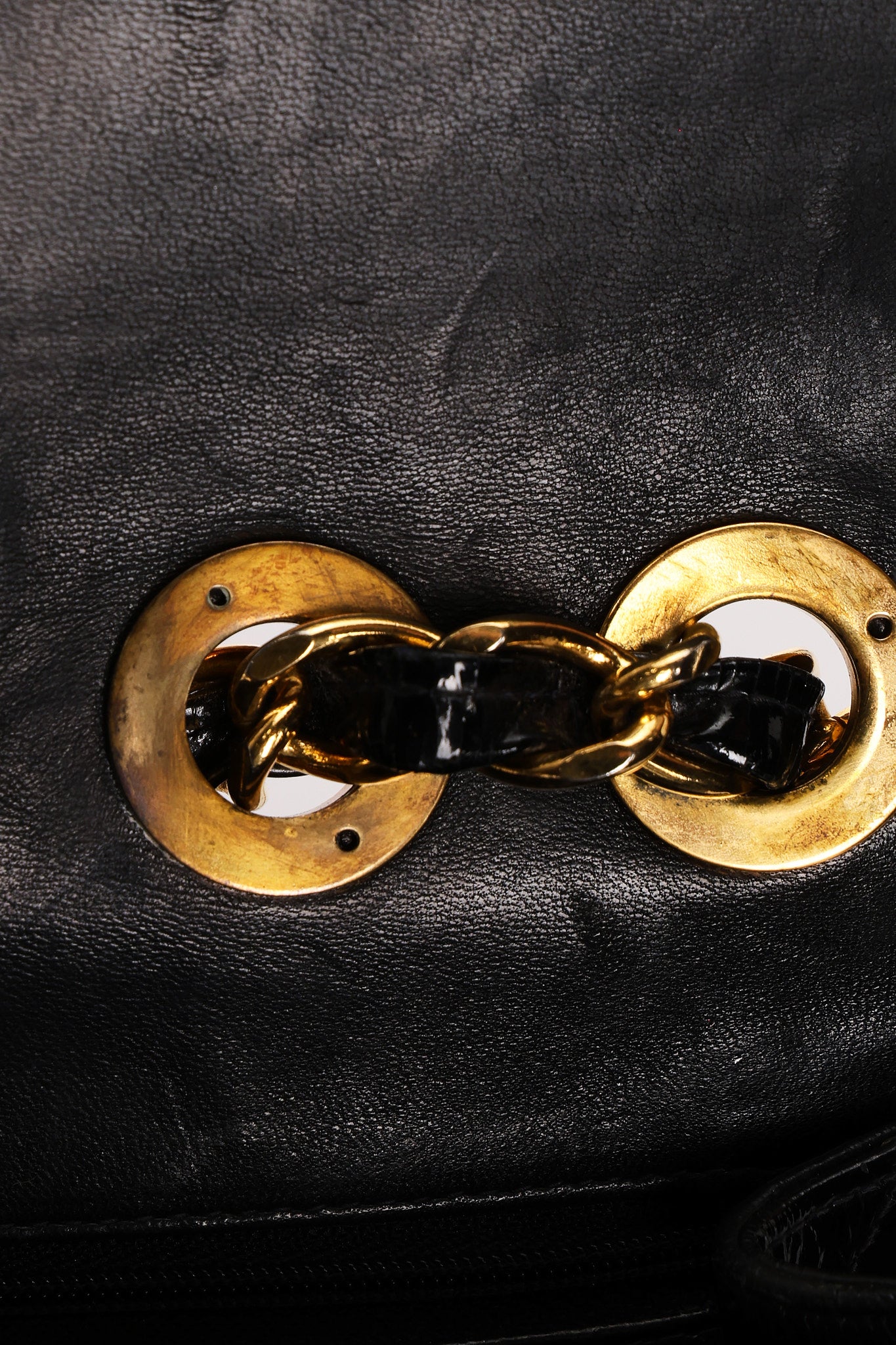 Chanel Jumbo Classic Single Flap Black Patent 1997 24K GP