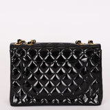 Chanel Jumbo Classic Single Flap Black Patent 24K GP