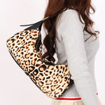Celine Medium Romy Leopard Print Ponyhair Shoulder Bag