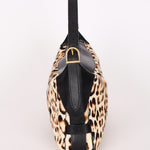 Celine Medium Romy Leopard Print Ponyhair Shoulder Bag