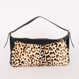 Celine Medium Romy Leopard Print Ponyhair Shoulder Bag