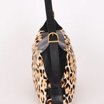 Celine Medium Romy Leopard Print Ponyhair Shoulder Bag