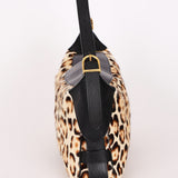 Celine Medium Romy Leopard Print Ponyhair Shoulder Bag