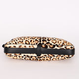 Celine Medium Romy Leopard Print Ponyhair Shoulder Bag