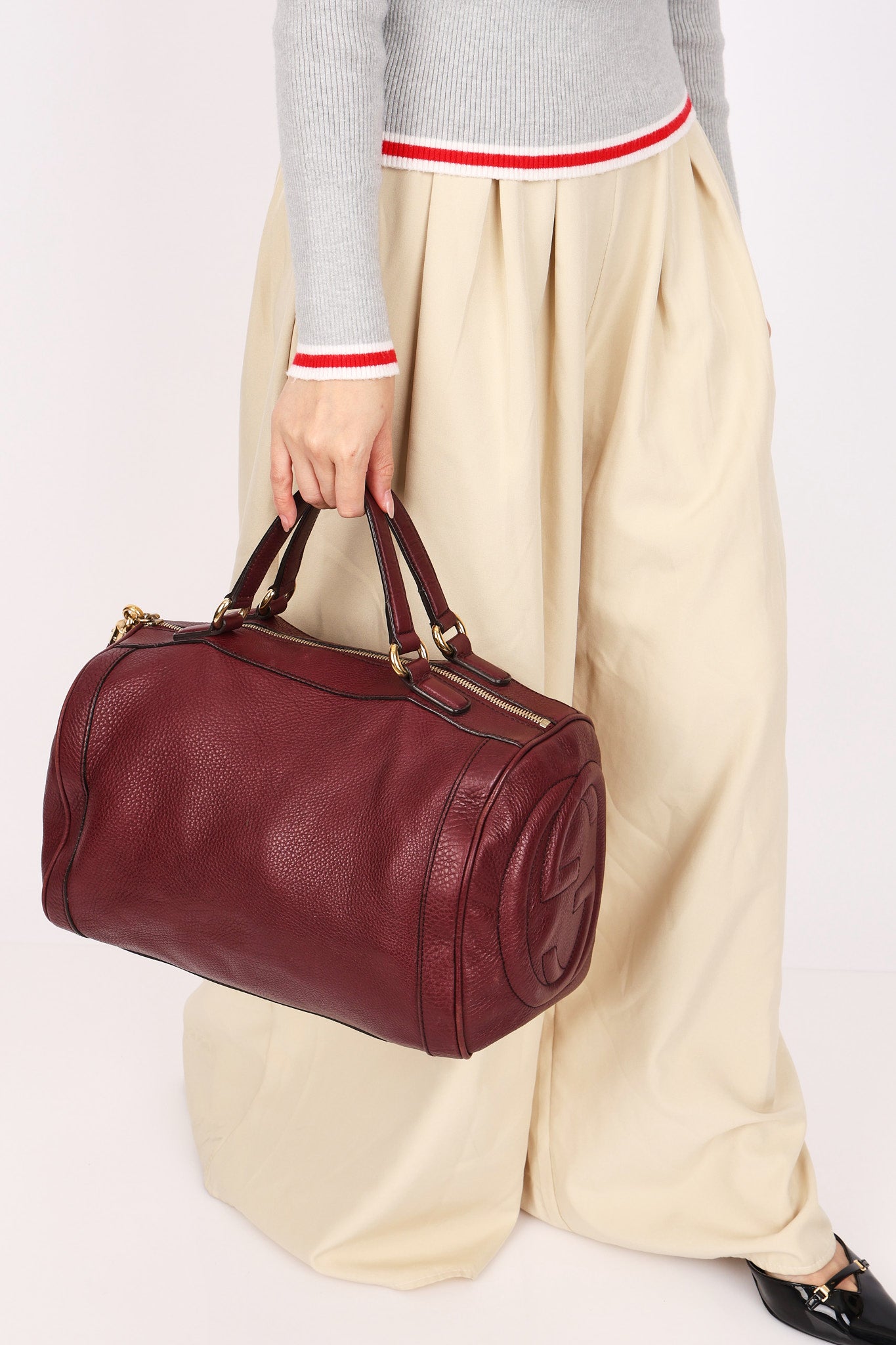 Gucci Soho Boston Bag Bordeaux
