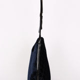 Gucci Monogram Velvet Shoulder Bag Navy