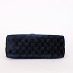 Gucci Monogram Velvet Shoulder Bag Navy