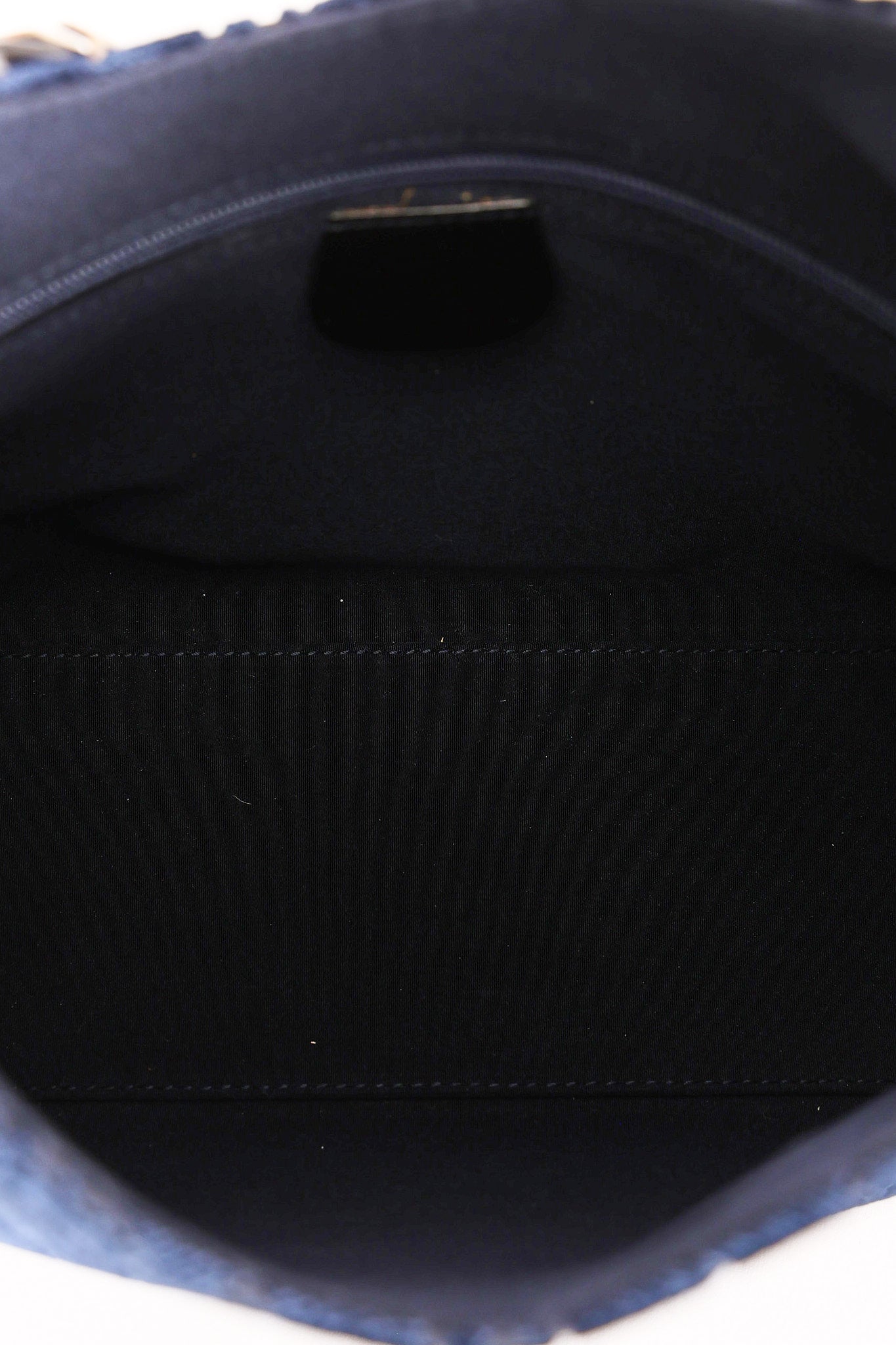 Gucci Monogram Velvet Shoulder Bag Navy