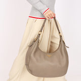 Prada Vitello Daino Hobo Gray
