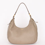 Prada Vitello Daino Hobo Gray
