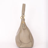 Prada Vitello Daino Hobo Gray