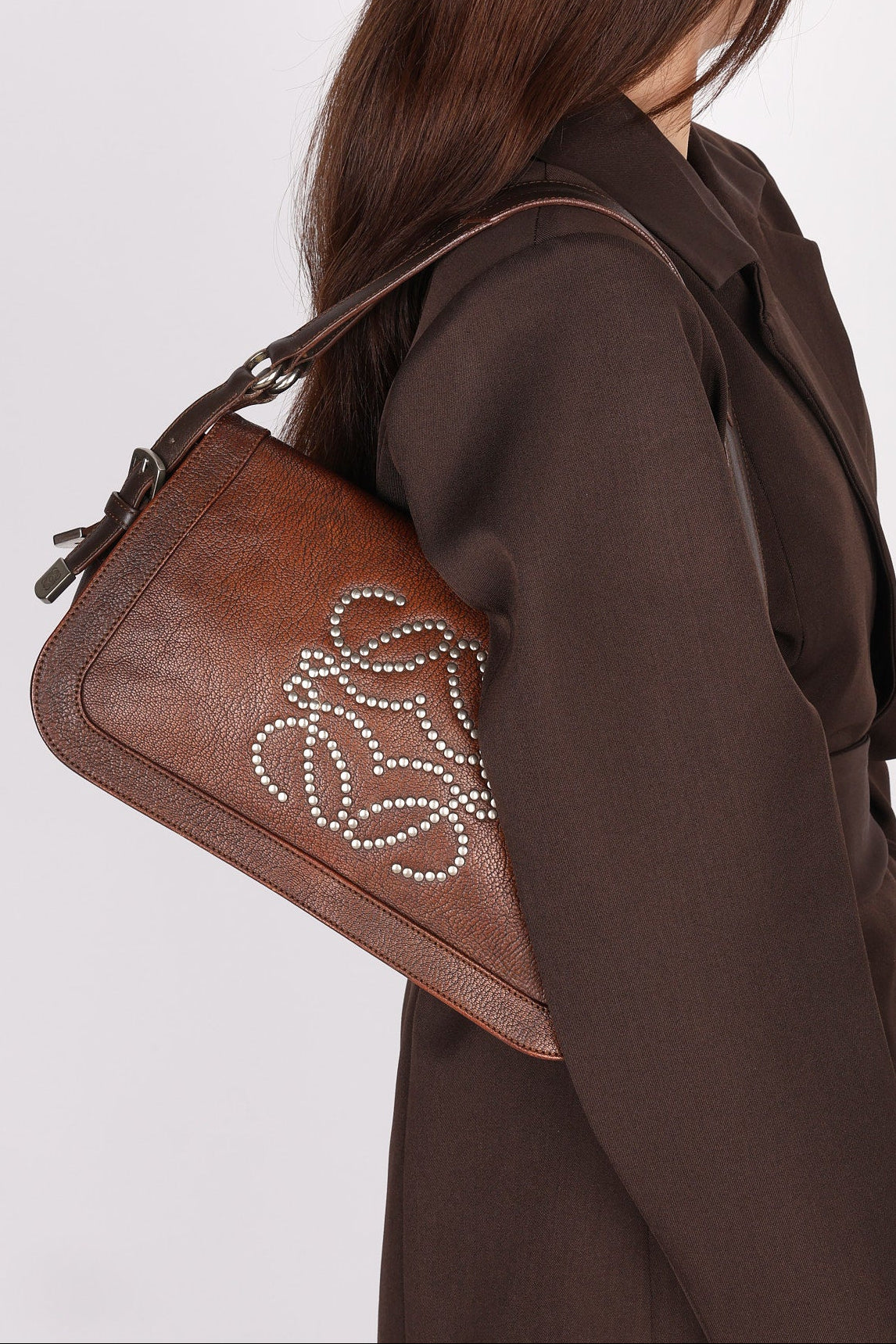 Loewe Studded Anagram Shoulder Bag 2004