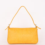 Fendi Embossed Baguette Bag Yellow