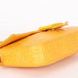 Fendi Embossed Baguette Bag Yellow