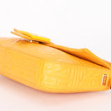 Fendi Embossed Baguette Bag Yellow