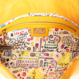 Fendi Embossed Baguette Bag Yellow