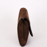 Celine Envelope Clutch on Chain Brown Suede