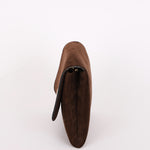 Celine Envelope Clutch on Chain Brown Suede