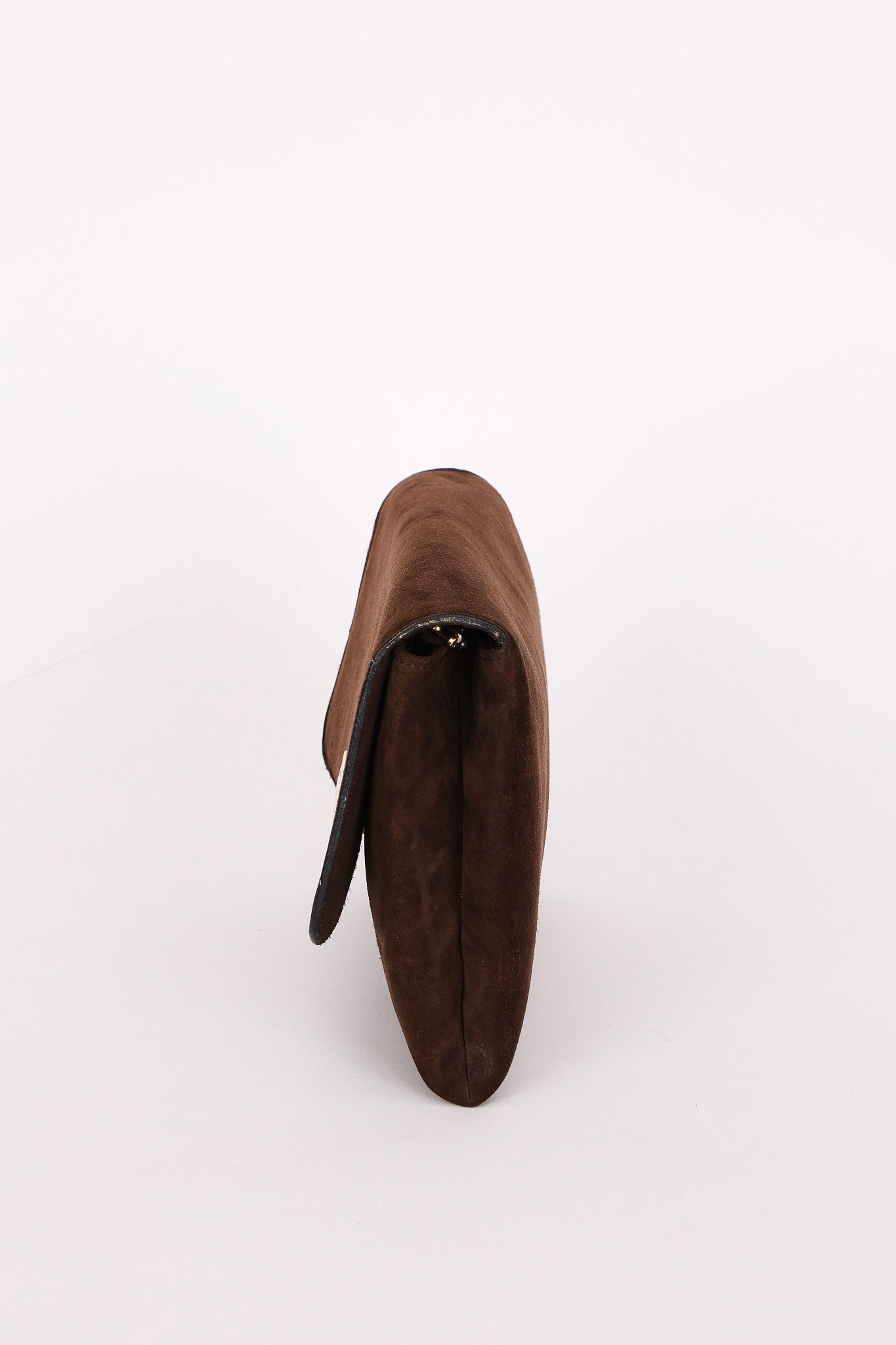 Celine Envelope Clutch on Chain Brown Suede
