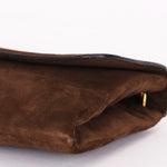 Celine Envelope Clutch on Chain Brown Suede