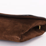 Celine Envelope Clutch on Chain Brown Suede