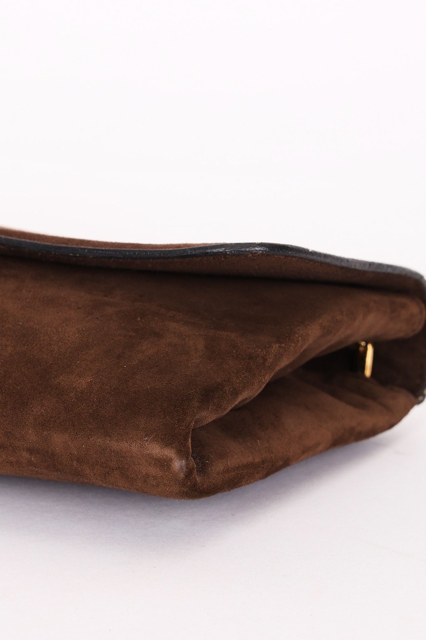 Celine Envelope Clutch on Chain Brown Suede