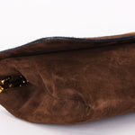 Celine Envelope Clutch on Chain Brown Suede