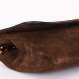 Celine Envelope Clutch on Chain Brown Suede
