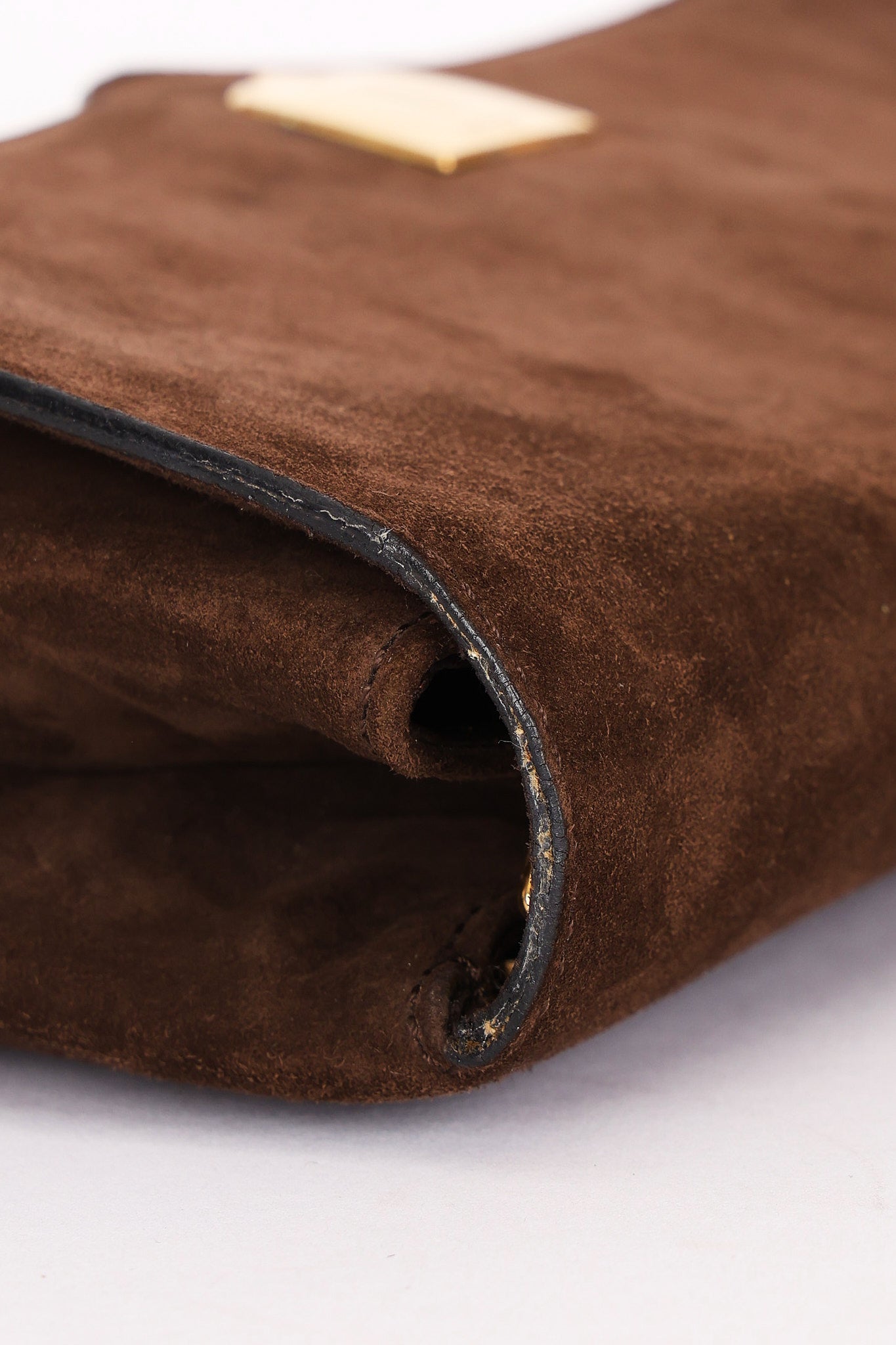 Celine Envelope Clutch on Chain Brown Suede