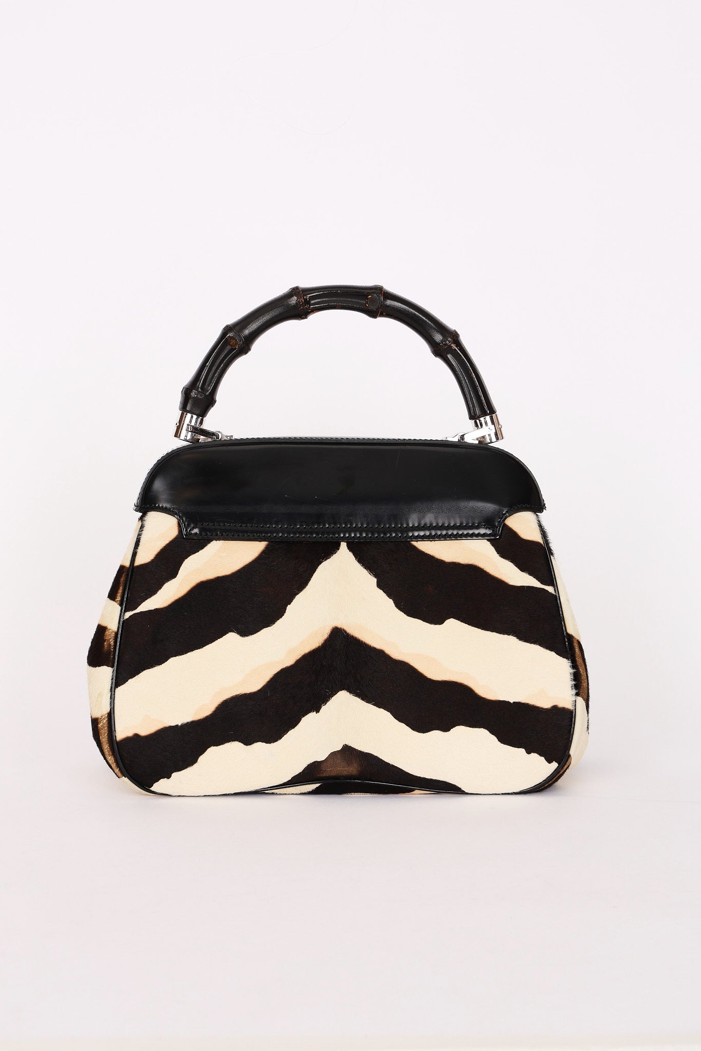 Gucci Lady Lock Tiger Print Bamboo Top Handle Bag