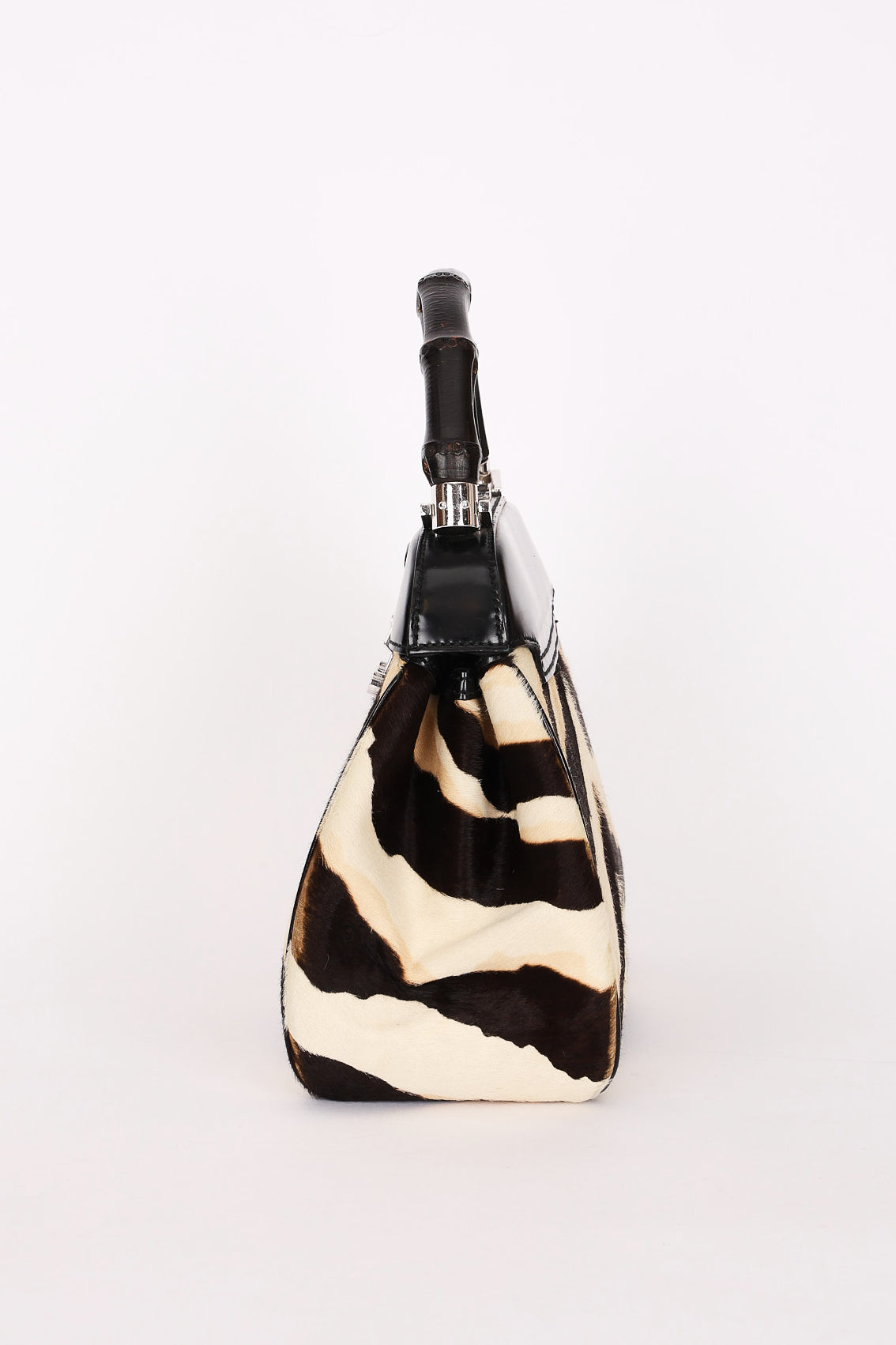 Gucci Lady Lock Tiger Print Bamboo Top Handle Bag