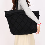 Chanel Raw Edge Tote Black Canvas