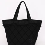 Chanel Raw Edge Tote Black Canvas