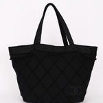 Chanel Raw Edge Tote Black Canvas