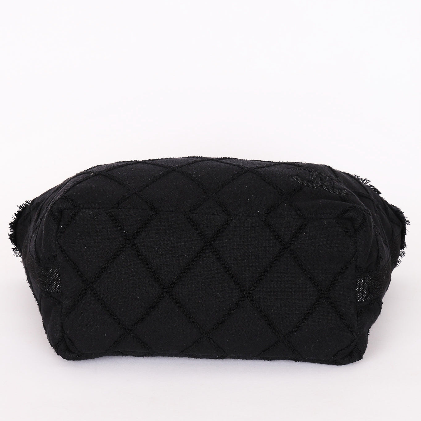 Chanel Raw Edge Tote Black Canvas
