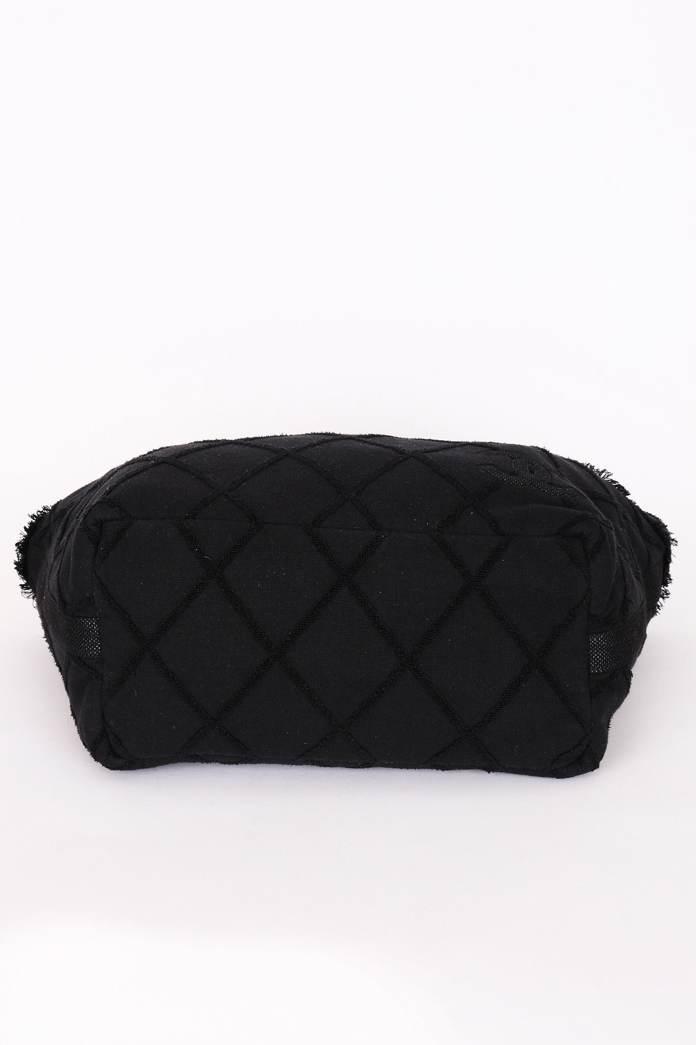 Chanel Raw Edge Tote Black Canvas