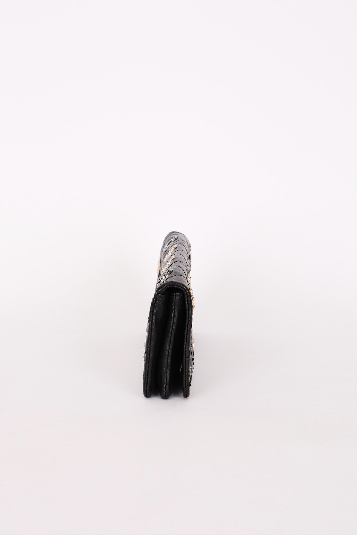 Chanel Star Attitude Grommet Clutch Black Calfskin MMHW