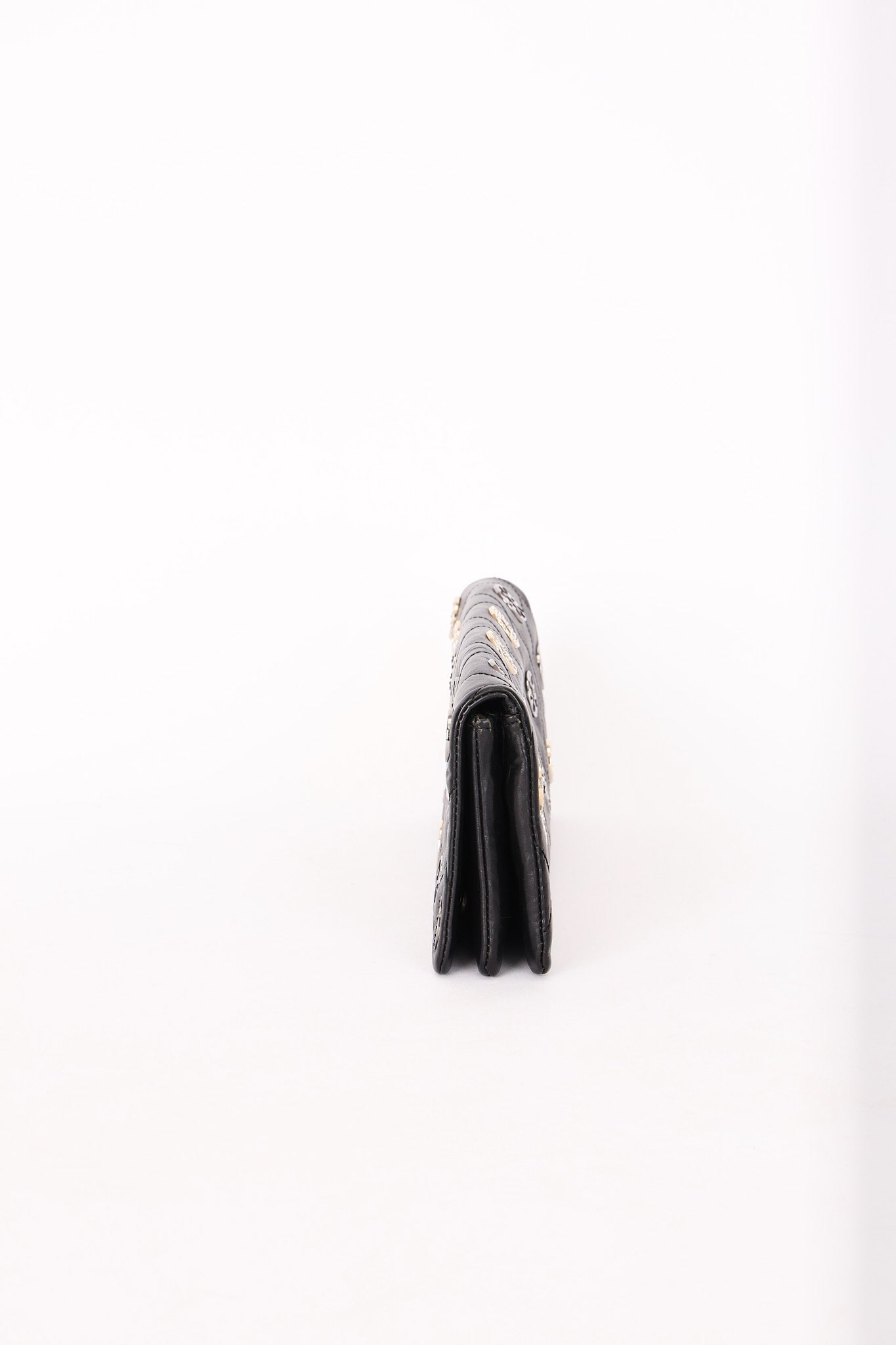 Chanel Star Attitude Grommet Clutch Black Calfskin MMHW