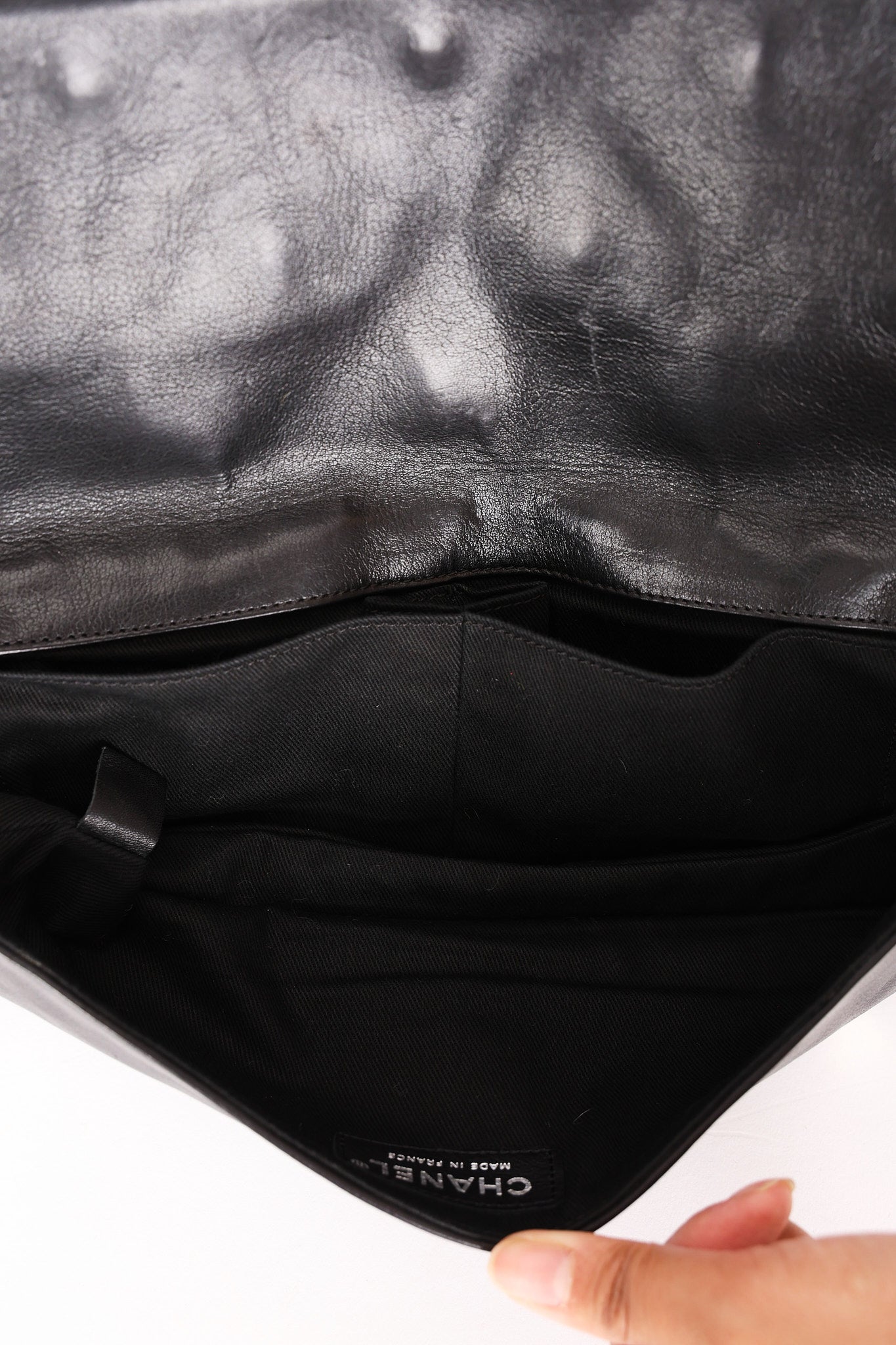 Chanel Star Attitude Grommet Clutch Black Calfskin MMHW