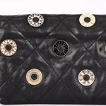 Chanel Star Attitude Grommet Clutch Black Calfskin MMHW
